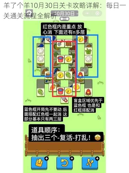 羊了个羊10月30日关卡攻略详解:每日一关通关流程全解析